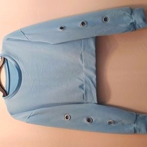 Blue crop top